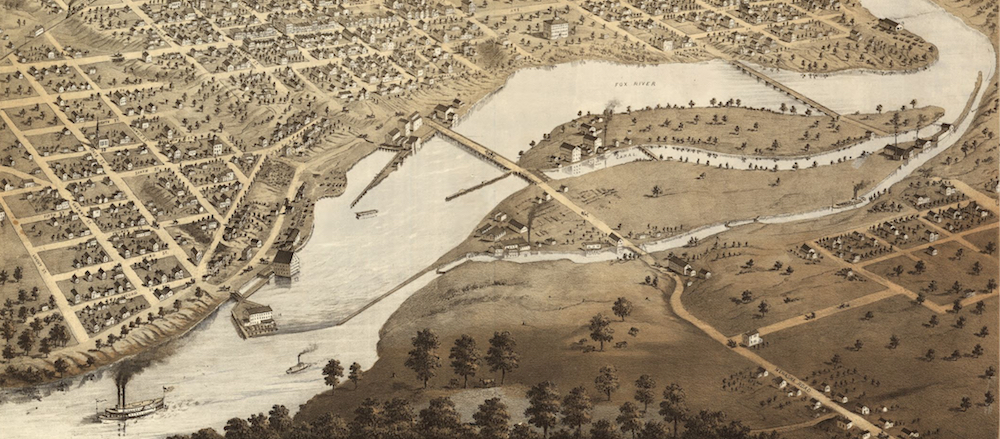Appleton, Wisconsin circa 1867.