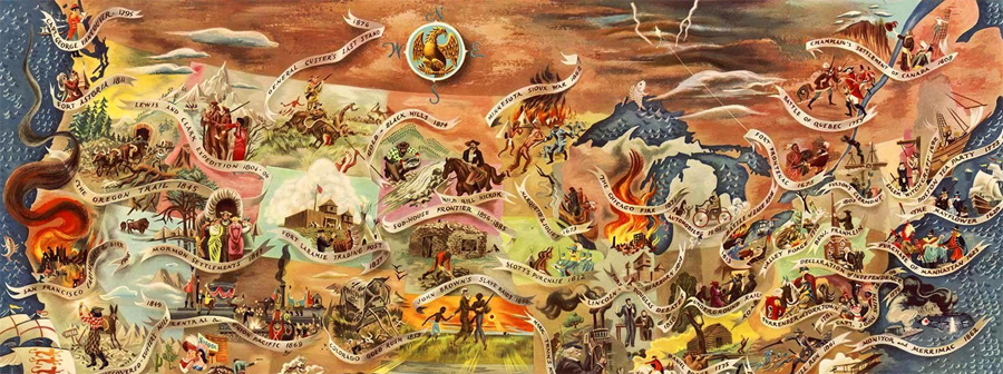 Aaron Bohrod  Map of America, 1946.
