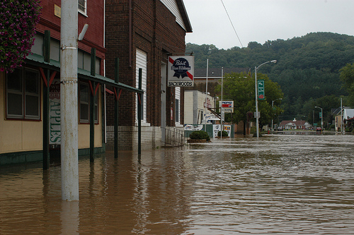 Gays Mills, Wisconsin flooded in both 2007 and 2008.