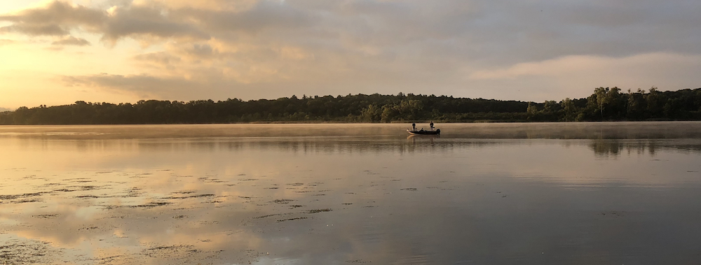 Fishermen on Lake Wingra in late August of 2018.