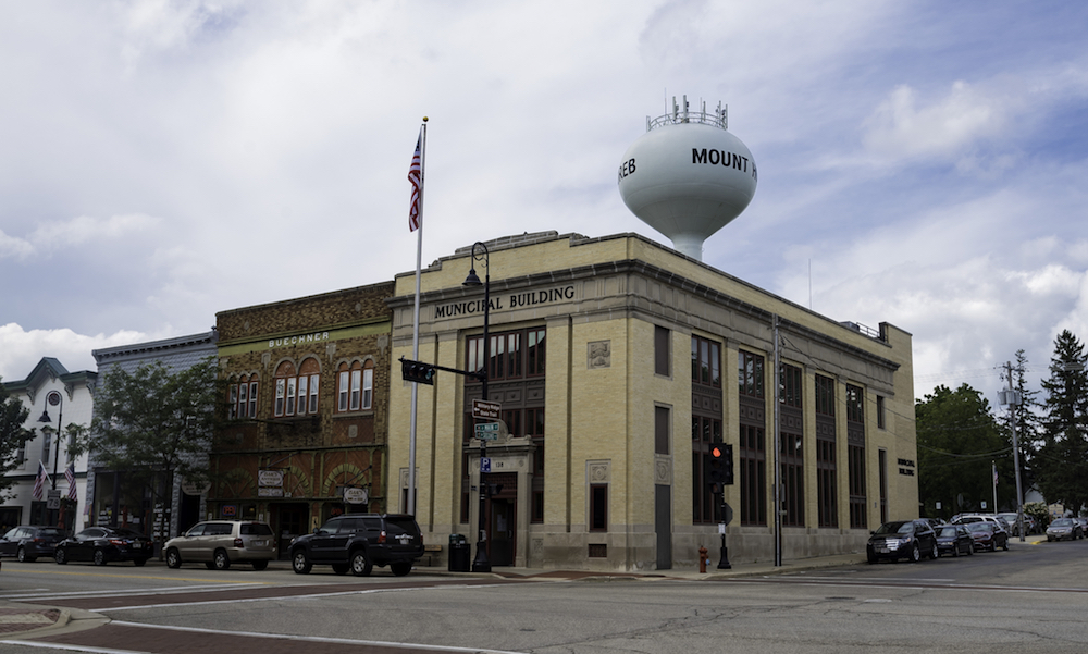 Downtown Mount Horeb, Wisconsin.
