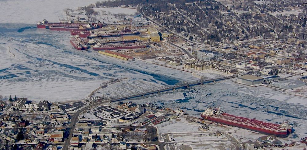 Sturgeon Bay, Wisconsin in the winter.